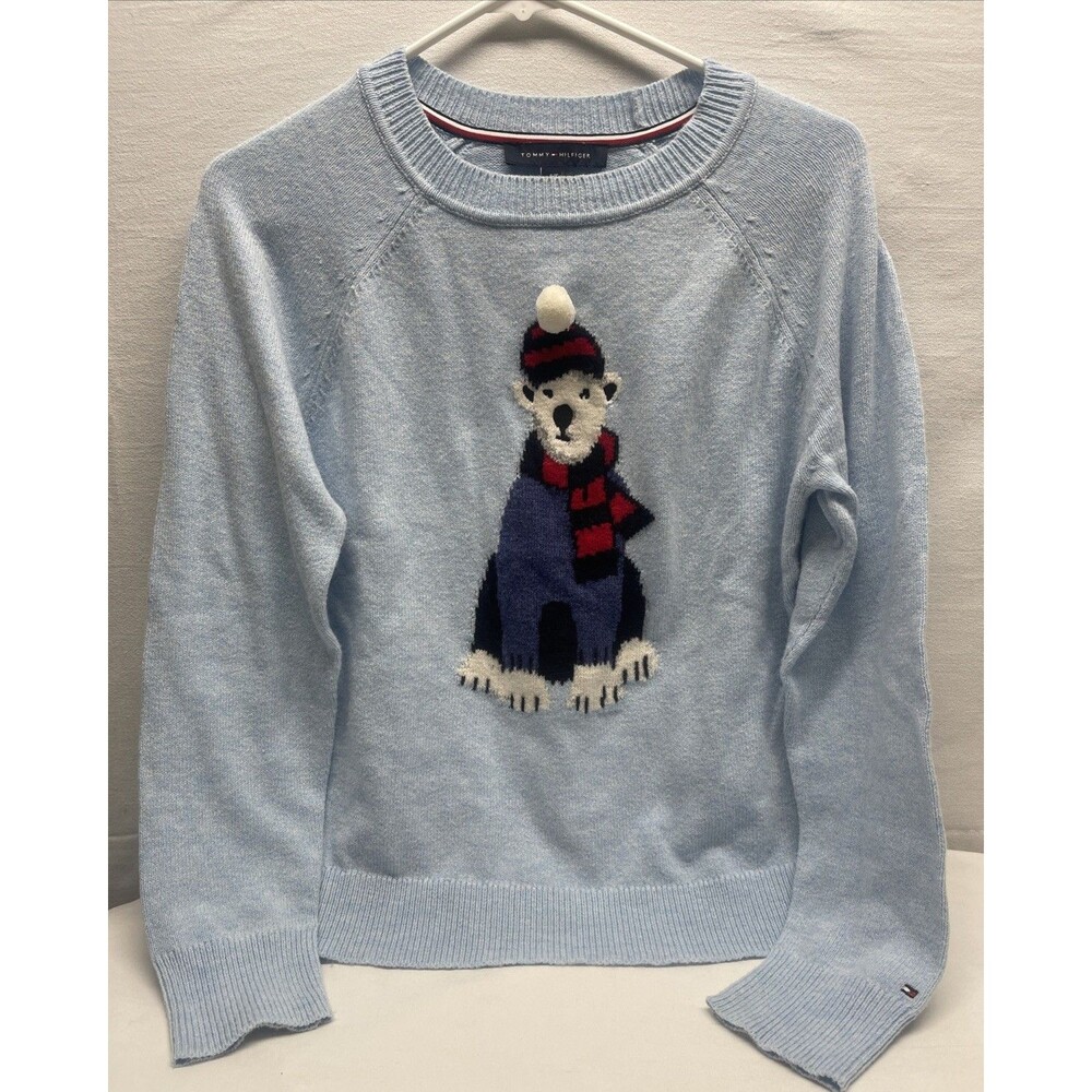 Tommy Hilfiger Blue Polar Bear Pullover Sweater S/P Winter